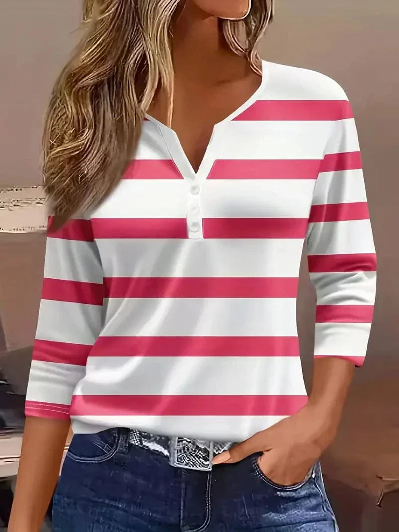 Classic Navy Blue Striped Tee