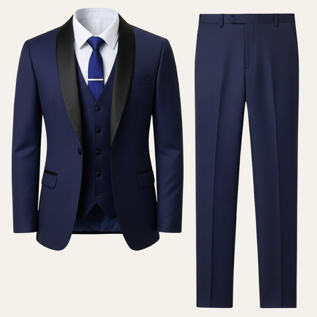 Classic Men's 3 Piece Slim Fit Tuxedo Suit