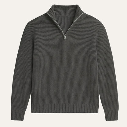 Luxury Men's Warm Cashmere Half Zip Jumper