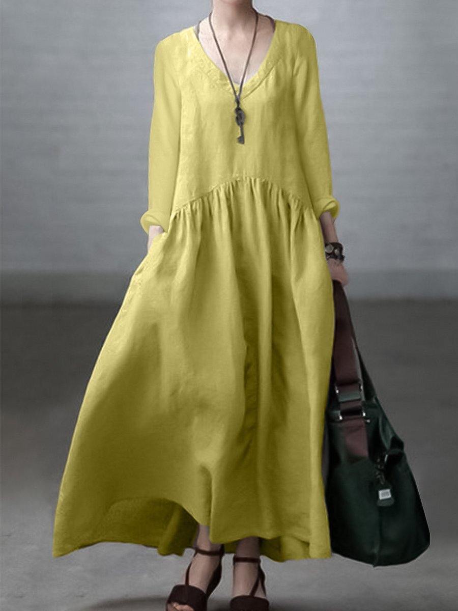 Comfy Women's Maxi Dress with Pockets - Nocini