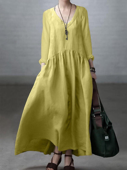 Comfy Women's Maxi Dress with Pockets - Nocini