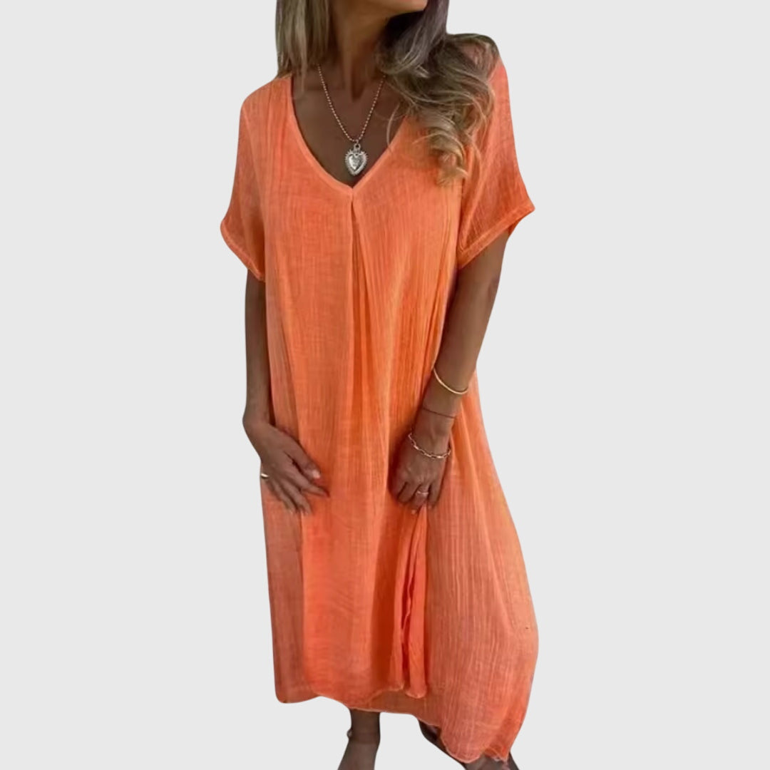 Elegant V-Neck Dress for Women