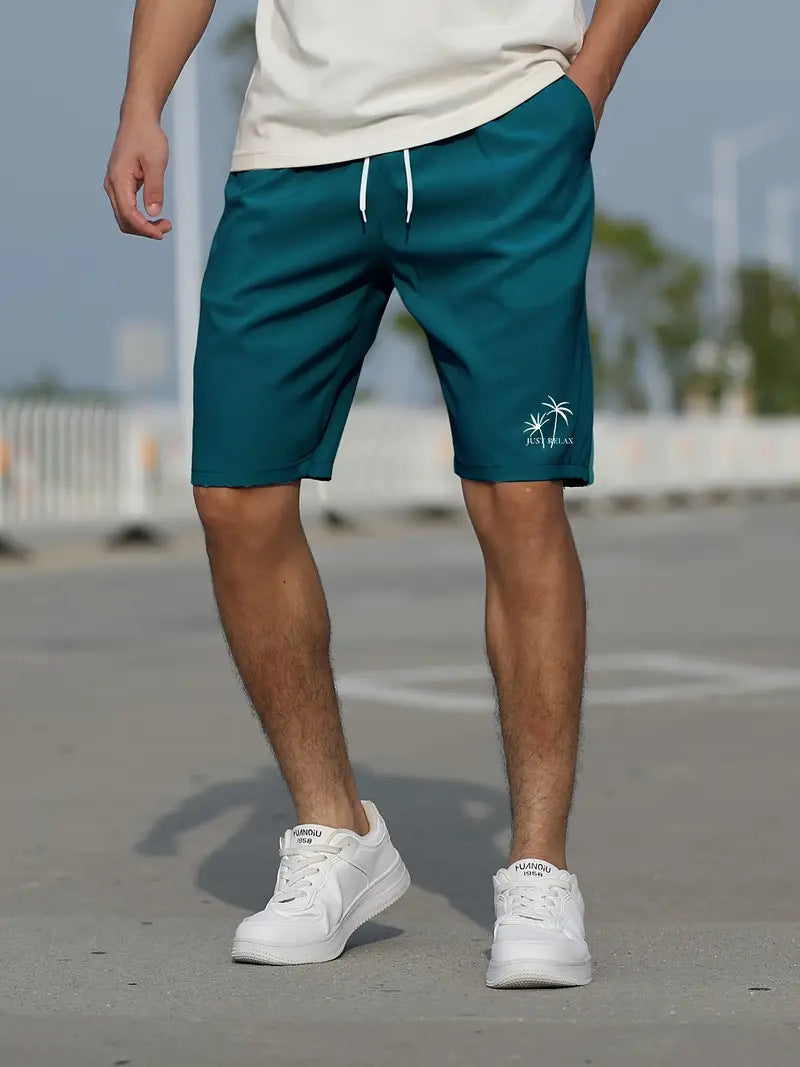 Men's Quick Dry Beach Shorts – Elastic Waist – Pocketed
