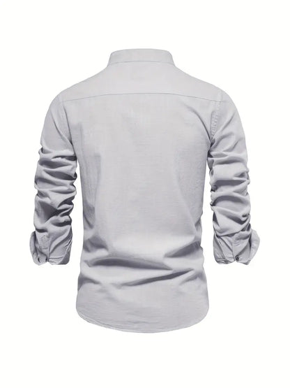 Classic Casual Long Sleeve Men's Button Shirt
