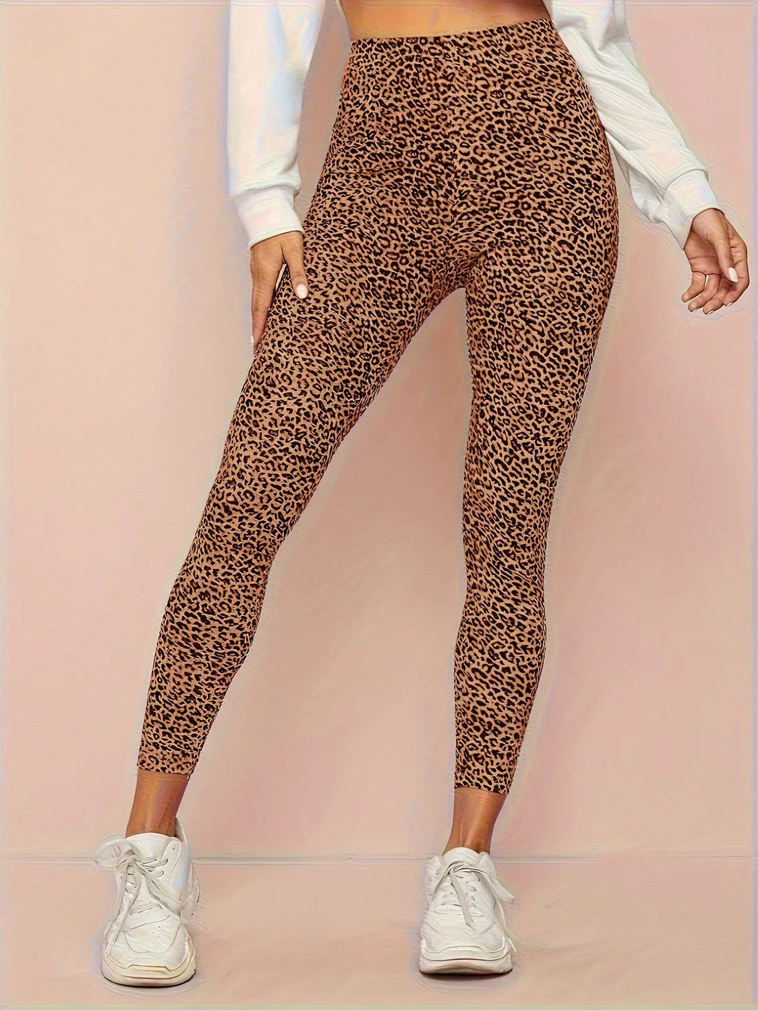 Fashionable Animal Print High Waist Leggings