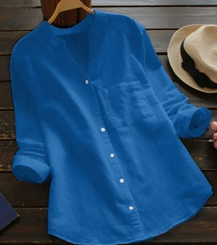 Relaxed Fit Cotton Linen Shirt