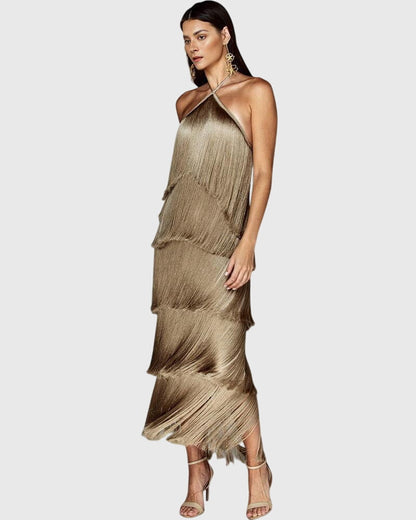 Fringed Fashionable Mini Dress