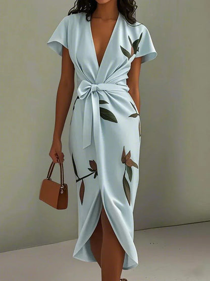 Elegant Women's Wrap Around Dress