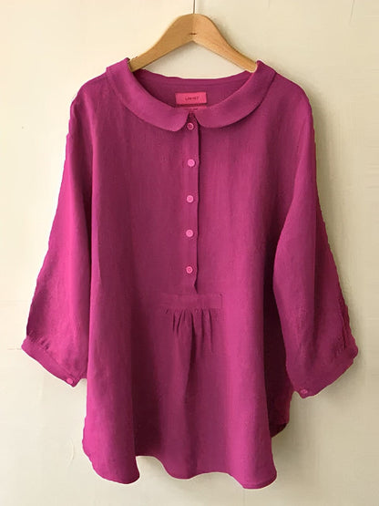Relaxed Fit Womens Blouse with Short Sleeves