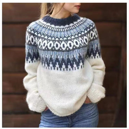 Cozy Nordic Style Thick Knit Women's Sweater