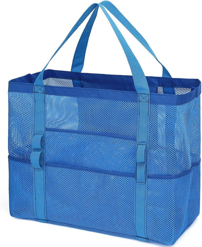 Clear Large Mesh Beach Bag with 8 Compartments