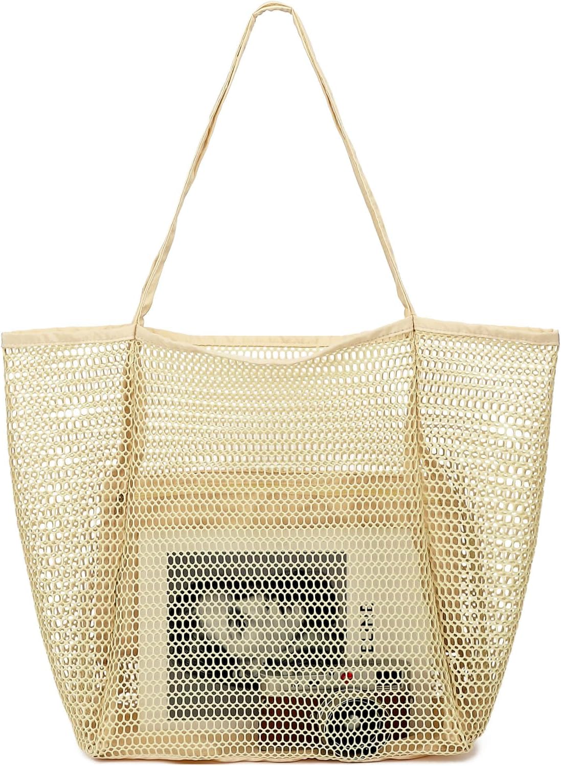 Clear Large Mesh Beach Bag with 8 Compartments