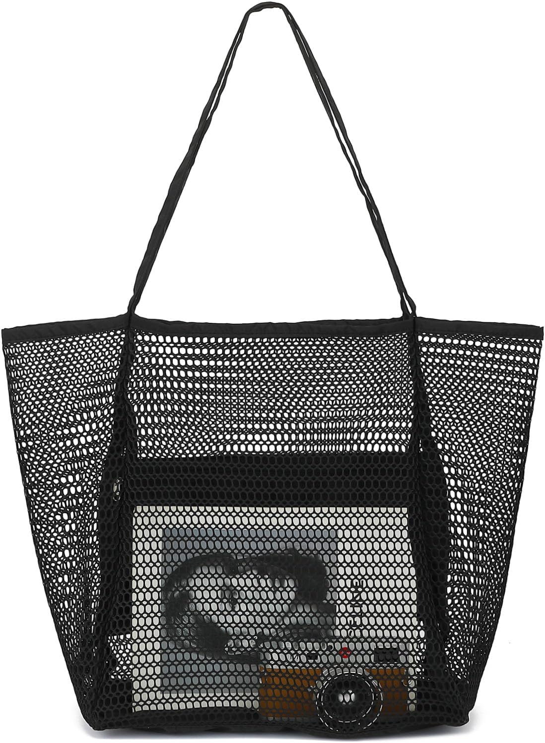 Clear Large Mesh Beach Bag with 8 Compartments
