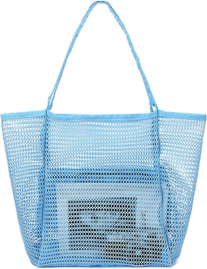 Clear Large Mesh Beach Bag with 8 Compartments