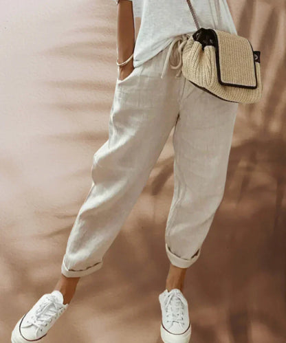 Elegant Women's Linen Pants Sophia - Pexav