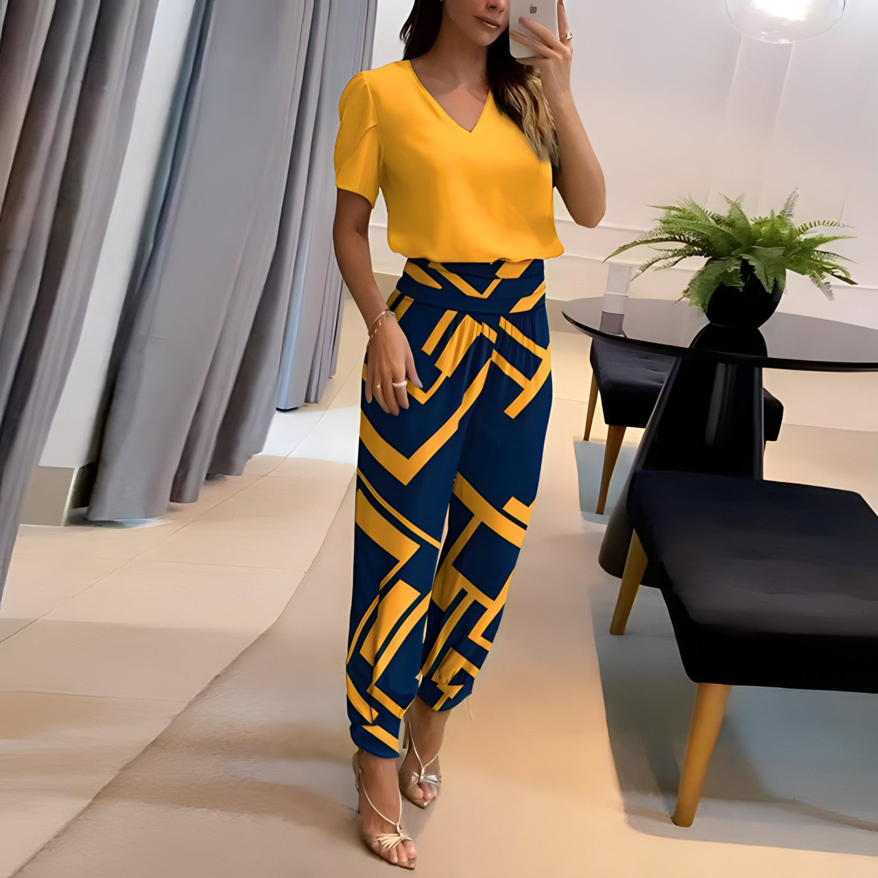 Stylish Blouse and Pants Set for Women - Pexav