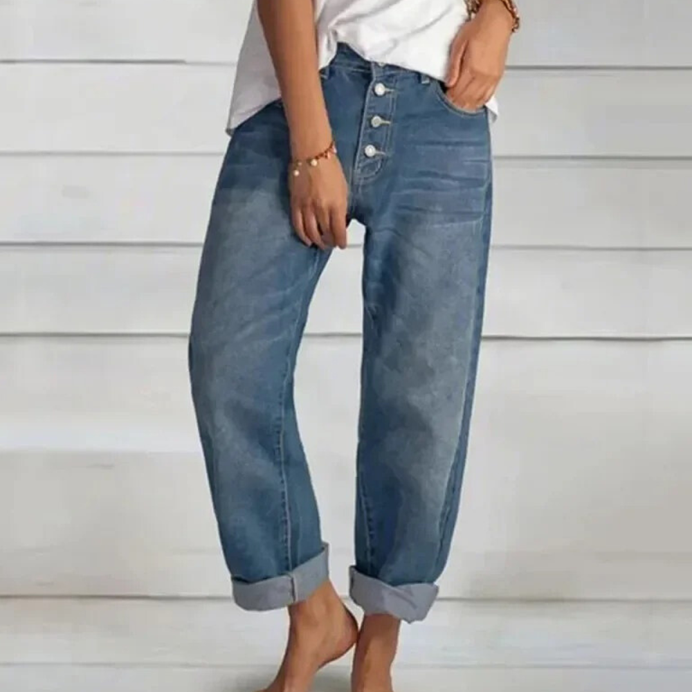 Fashionable High-Waist Jeans for Women - Elvira-32-Nora Luxe