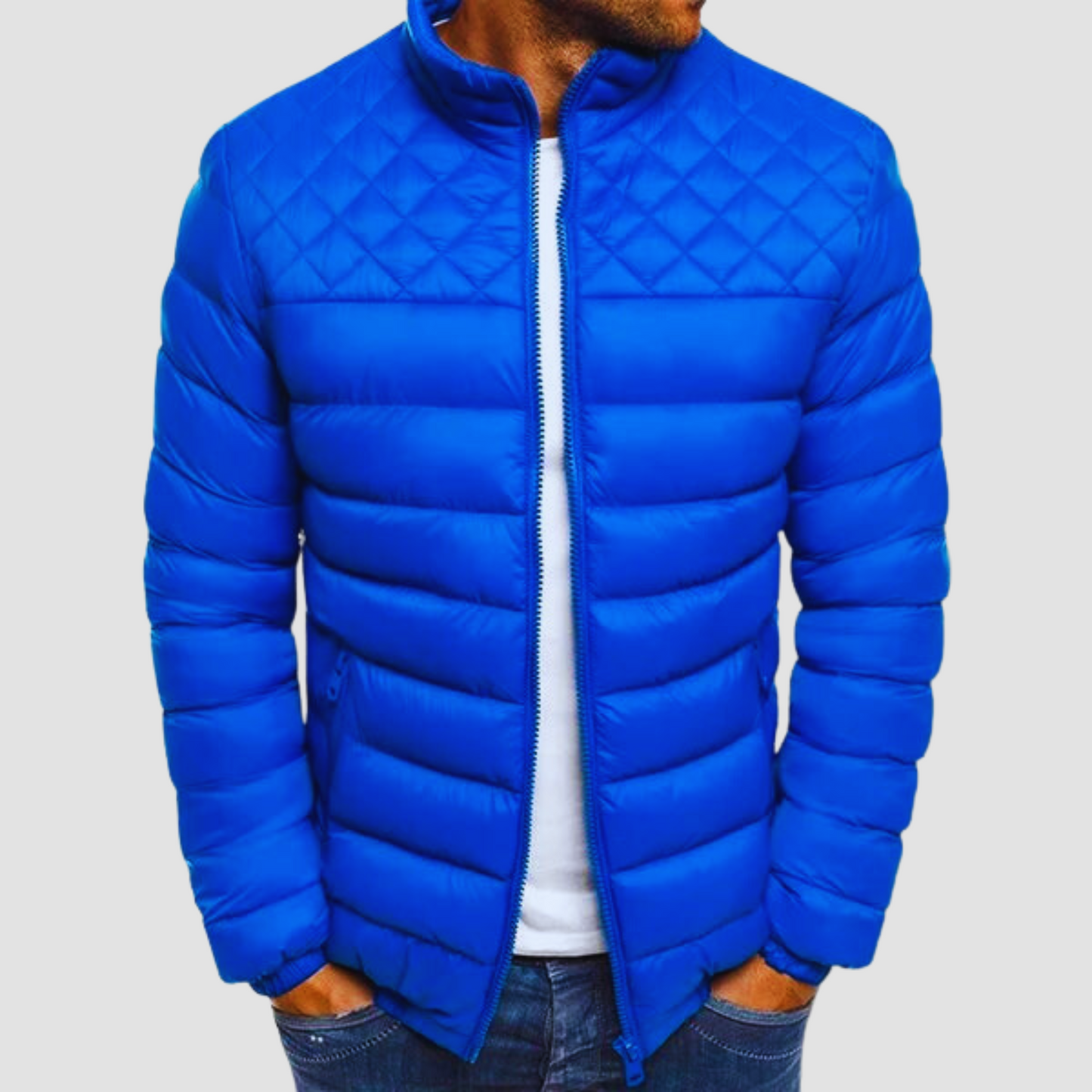 Fashionable Jacket for Men - VanguardWear-Blue-S-Nora Luxe