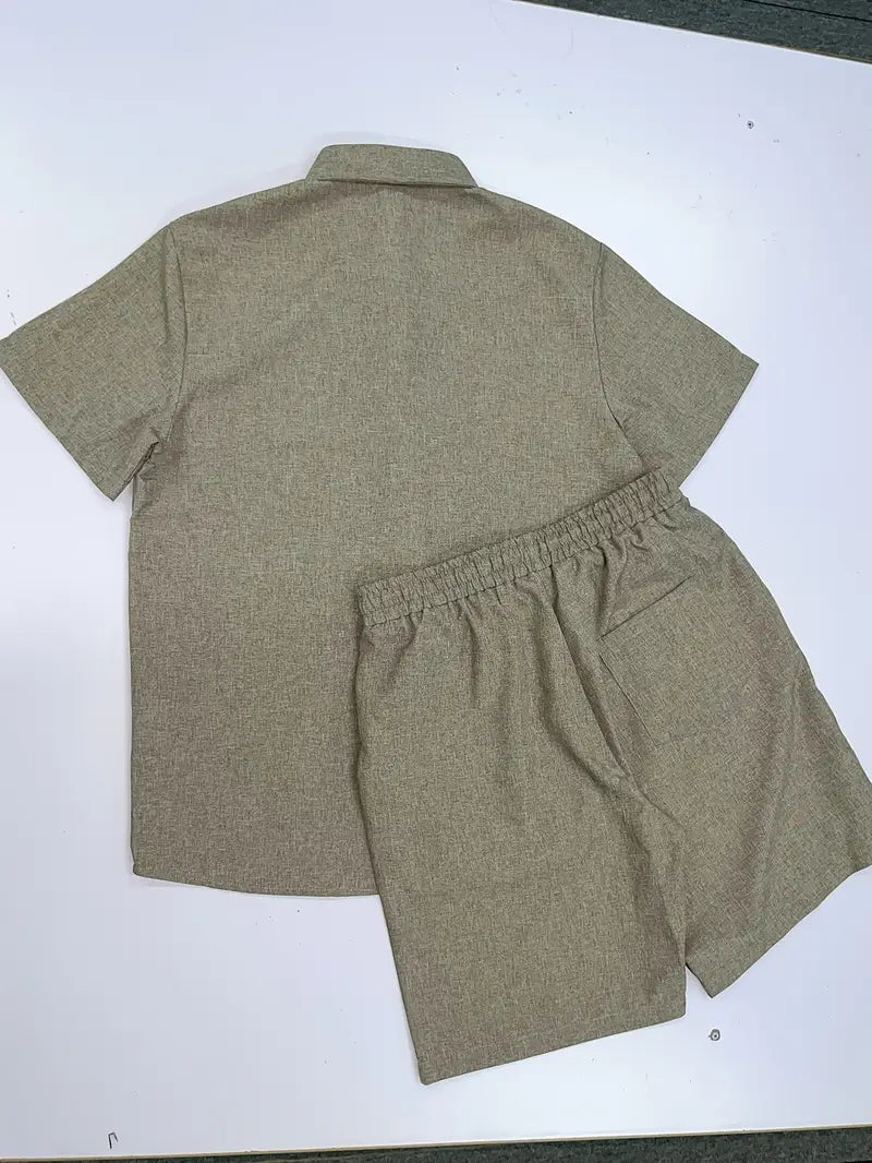 Fashionable Khaki Men's Summer Set – Dario-S-State of Style