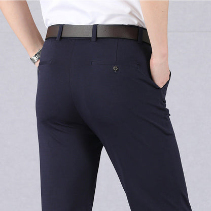 Fashionable Men's Stretch Trousers - Nolan-Blue-29-Nora Luxe