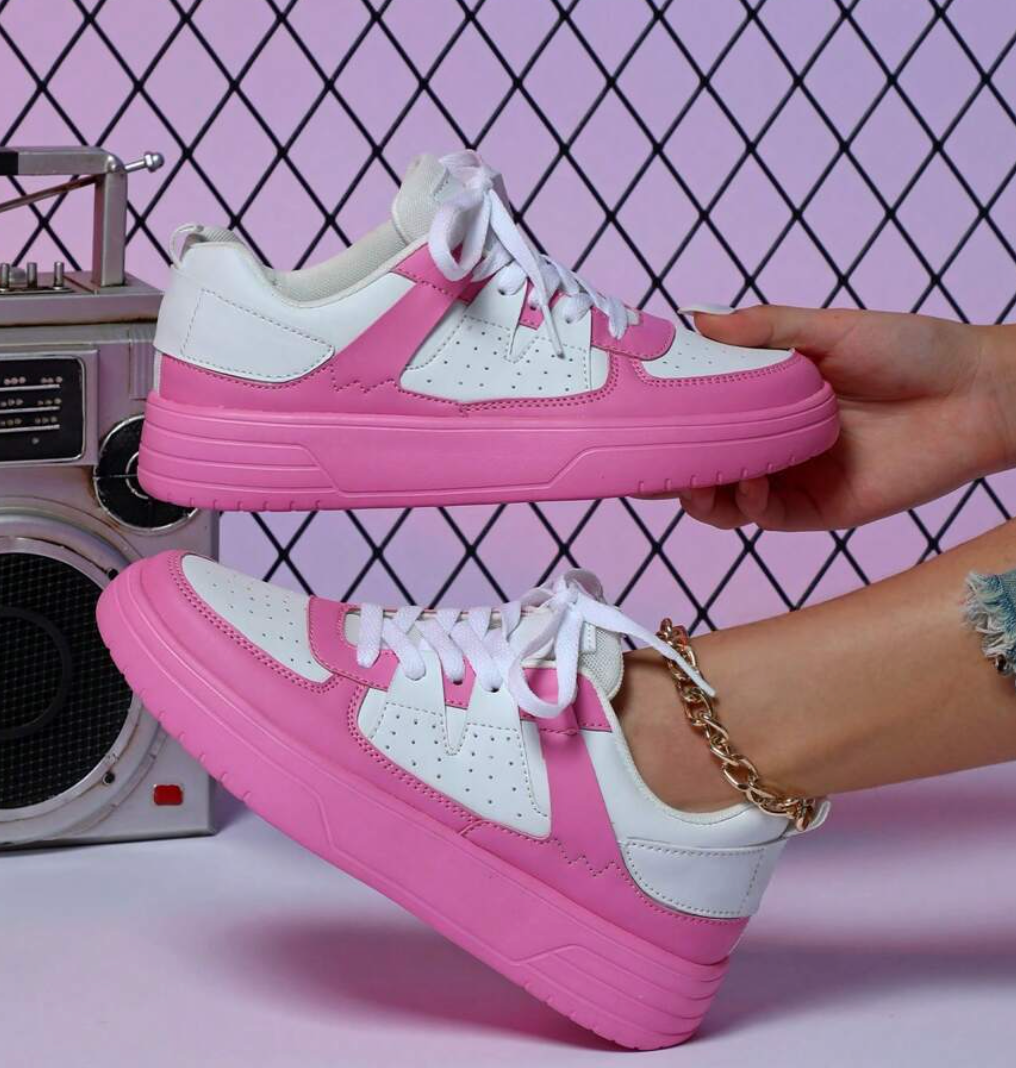 Fashionable Women's Sneakers - Naya-Pink-2.5-Nora Luxe