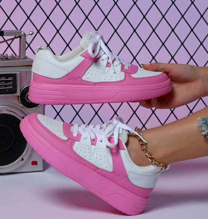 Fashionable Women's Sneakers - Naya-Pink-2.5-Nora Luxe