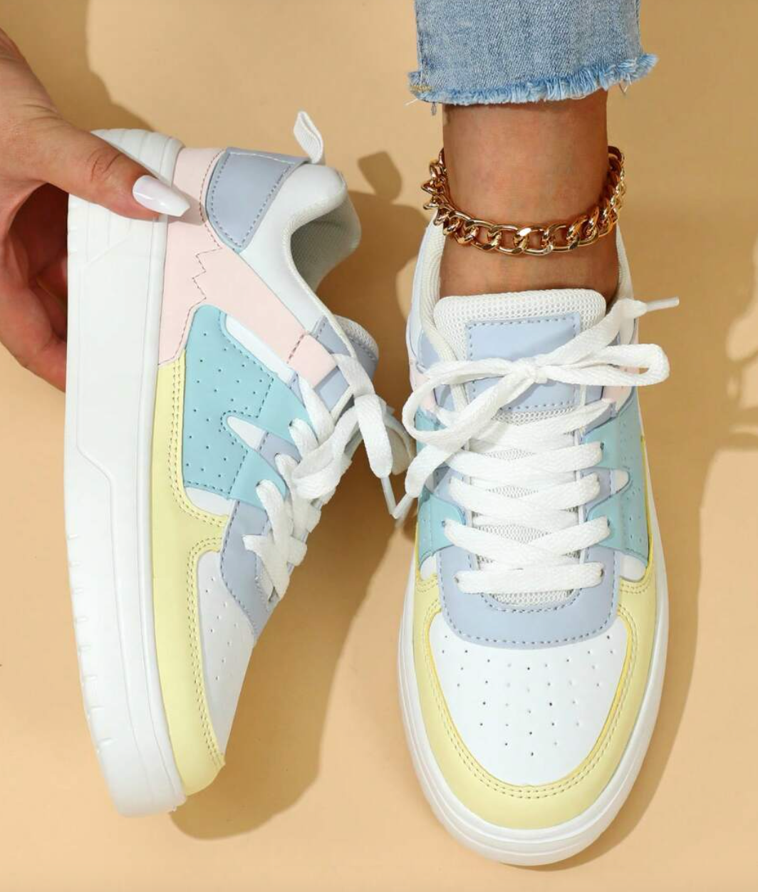 Fashionable Women's Sneakers - Naya-Rainbow-2.5-Nora Luxe