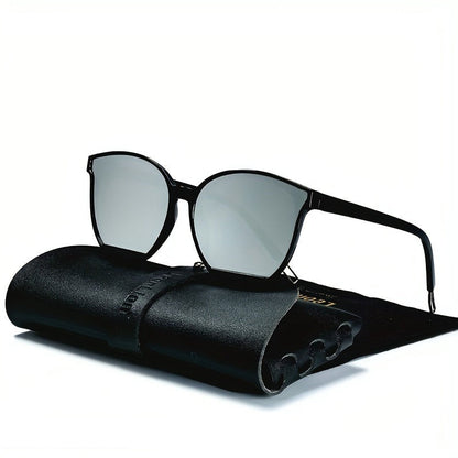 Fashionable women's sunglasses with UV protection – Livia-Clear black and white mercury-Nora Luxe