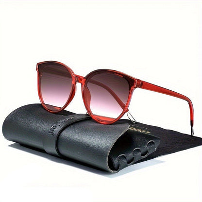 Fashionable women's sunglasses with UV protection – Livia-Wine red frame red glasses-Nora Luxe