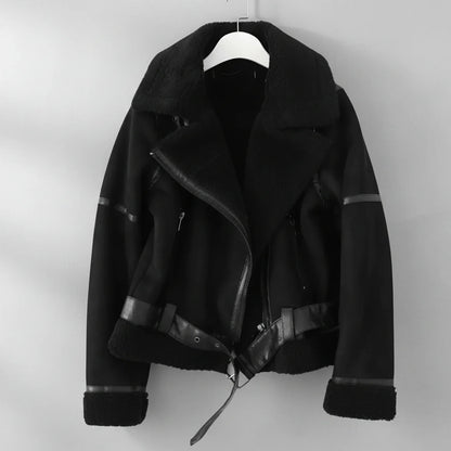 Luxury Faux Fur Pilot Jacket for Women