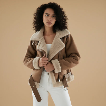 Luxury Faux Fur Pilot Jacket for Women - Olytrend