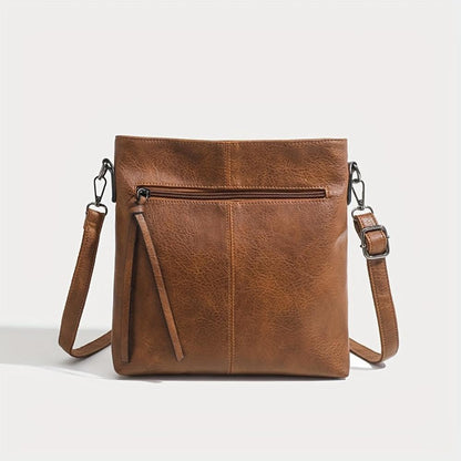 Chic Mini Crossbody Purse | Metallic Silver Accent Bag