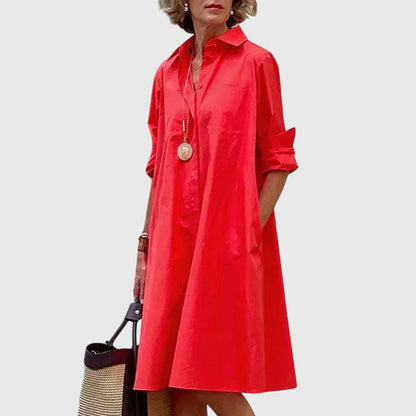 Paige - Chic Dress With Side Pockets - Olytrend