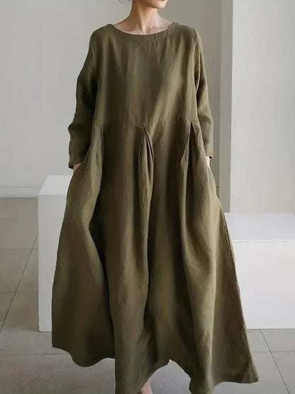 Comfortable Long Sleeve Maxi Dress for Women - Nocini