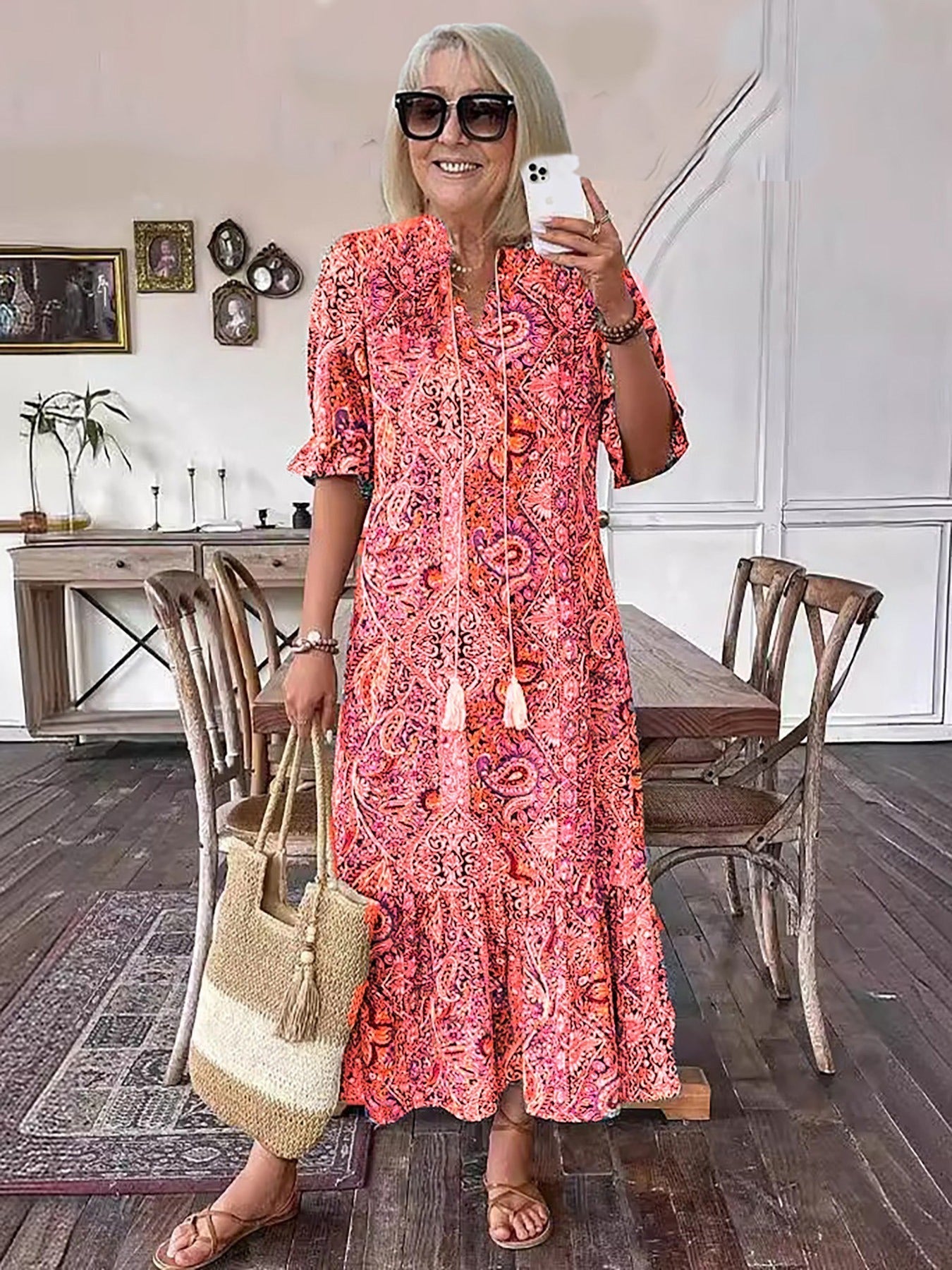 Stylish Bohemian Long Evening Dress