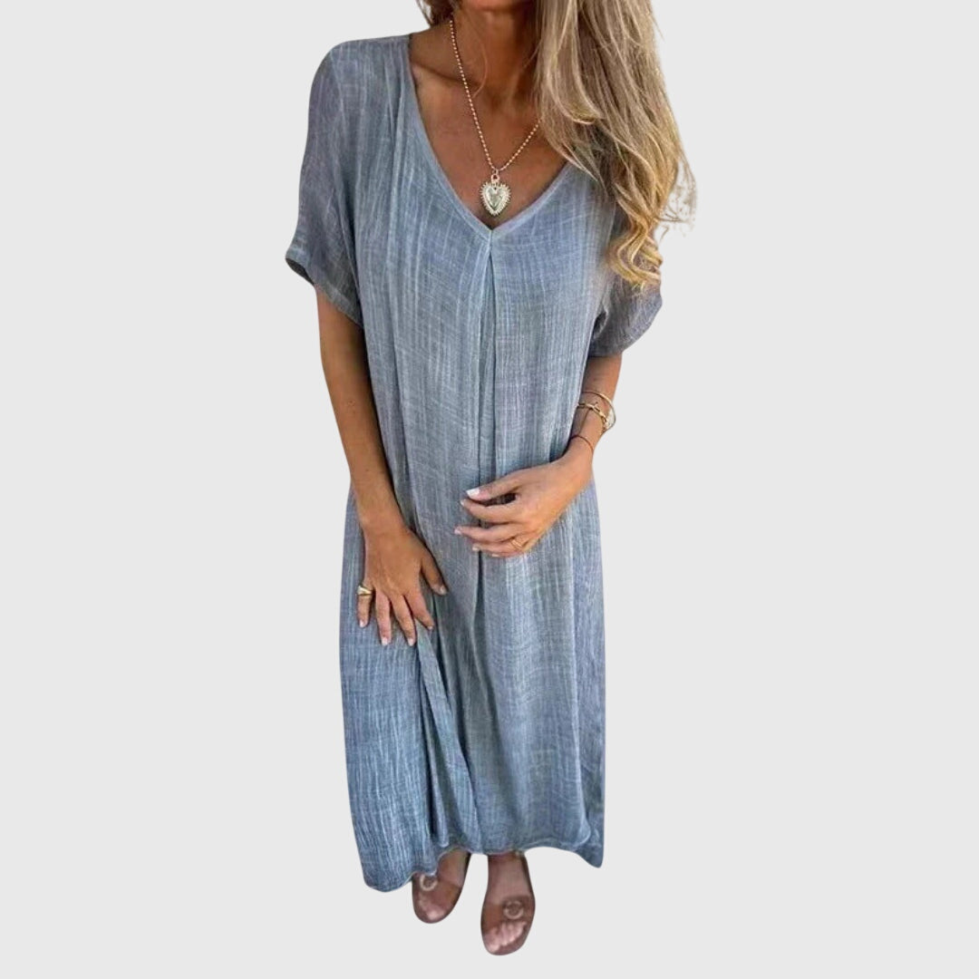 Chic Slim Fit V Neck Summer Dress