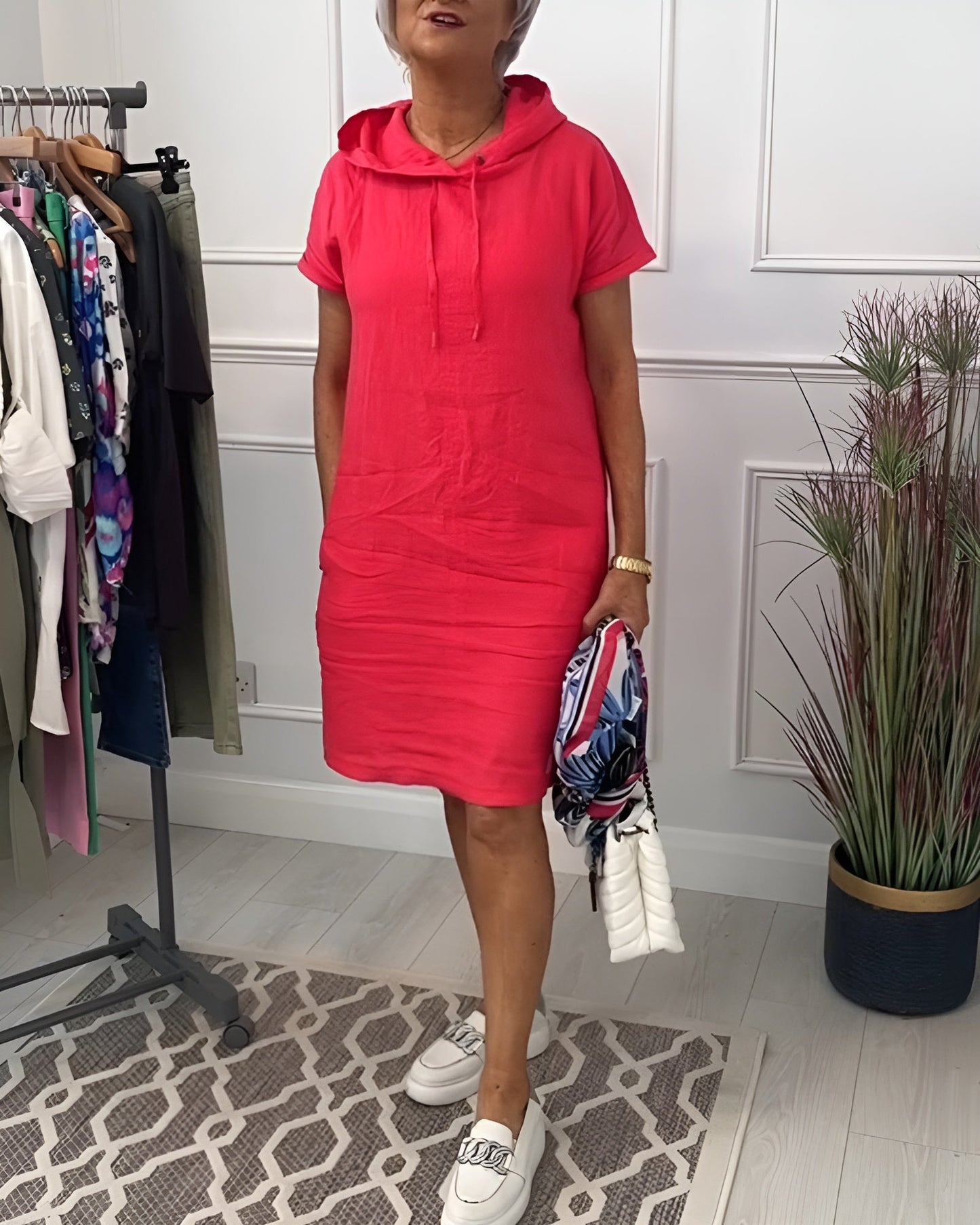 Comfy Casual Hooded Dress