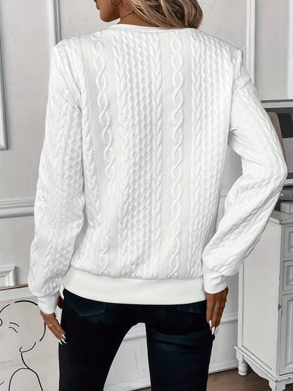 Chic Zip Front Knitted Sweater