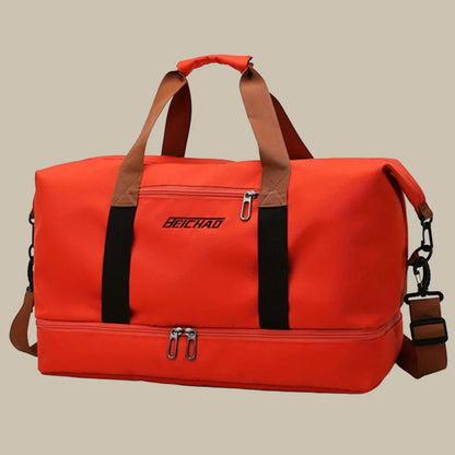 Large Capacity Leather Mens Duffel Bag