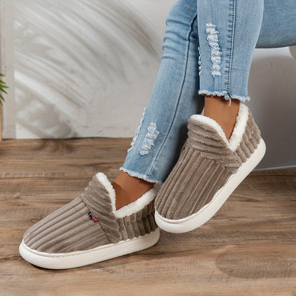 Warm Cozy Women's Slipper Shoes with Grip Soles