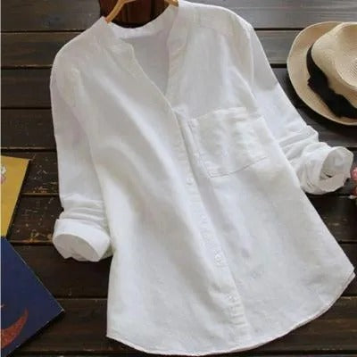 Relaxed Fit Cotton Linen Shirt