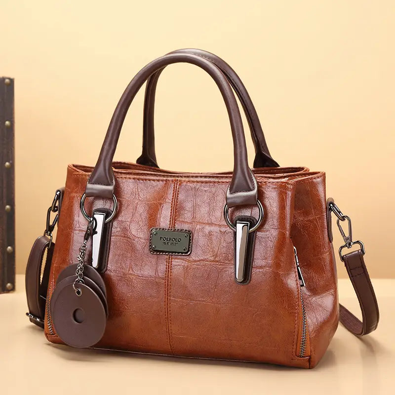 Classic Faux Leather Tote Bag - Nocini