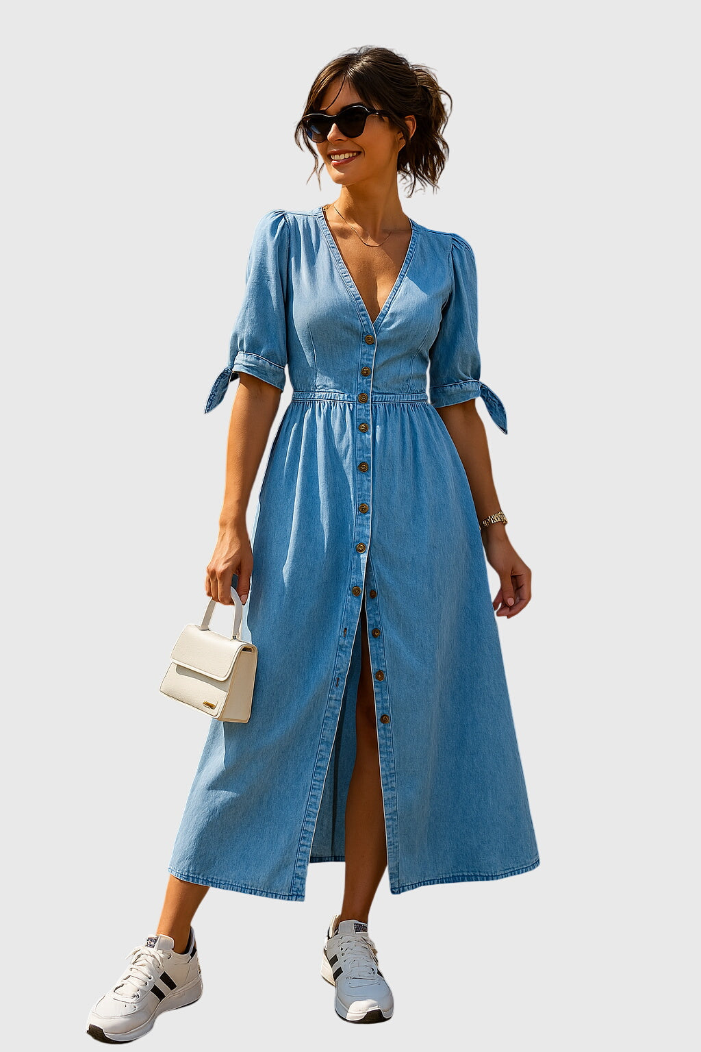 Fashionable Blue Jeans Dress for Women - Nocini