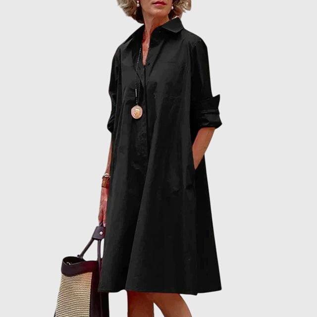 Elegant Fit and Flare Pocket Dress