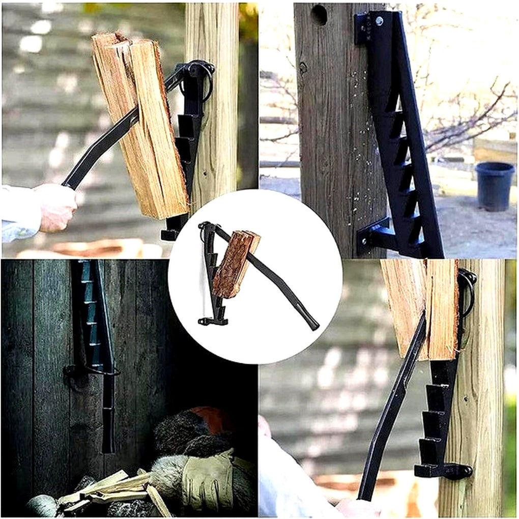 Easy Use Log Splitter with Wall Bracket