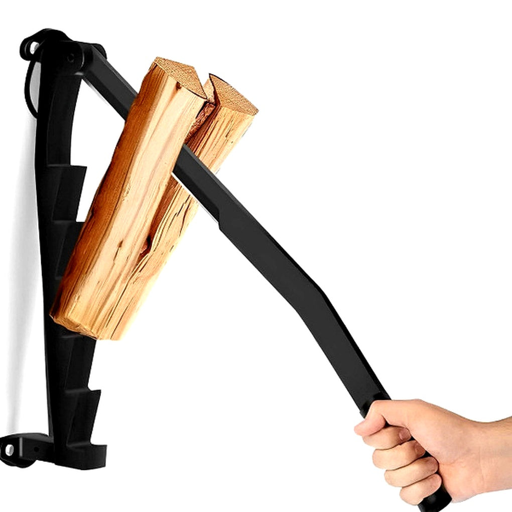 Easy Use Log Splitter with Wall Bracket