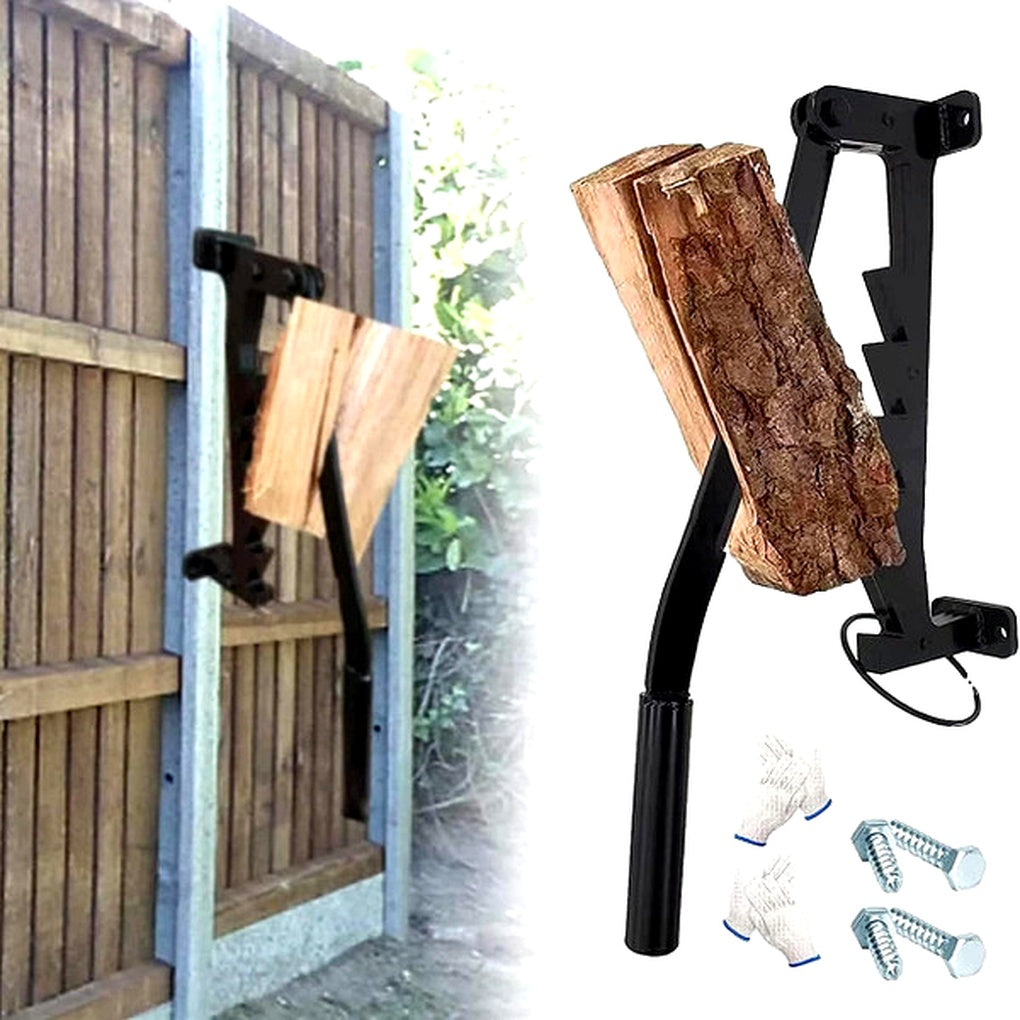 Easy Use Log Splitter with Wall Bracket