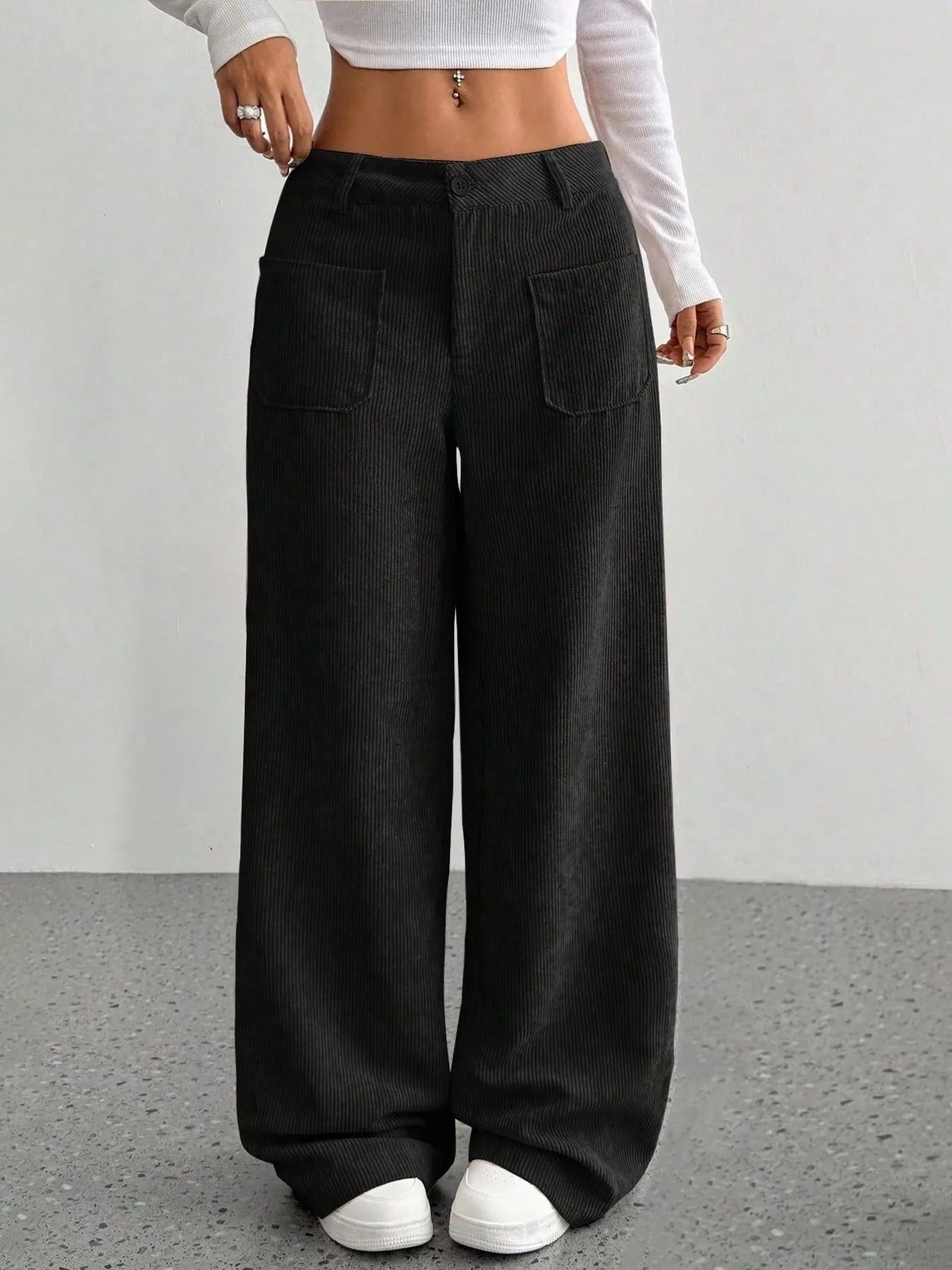 Comfortable High Waist Flare Leg Women's Pants - Olytrend