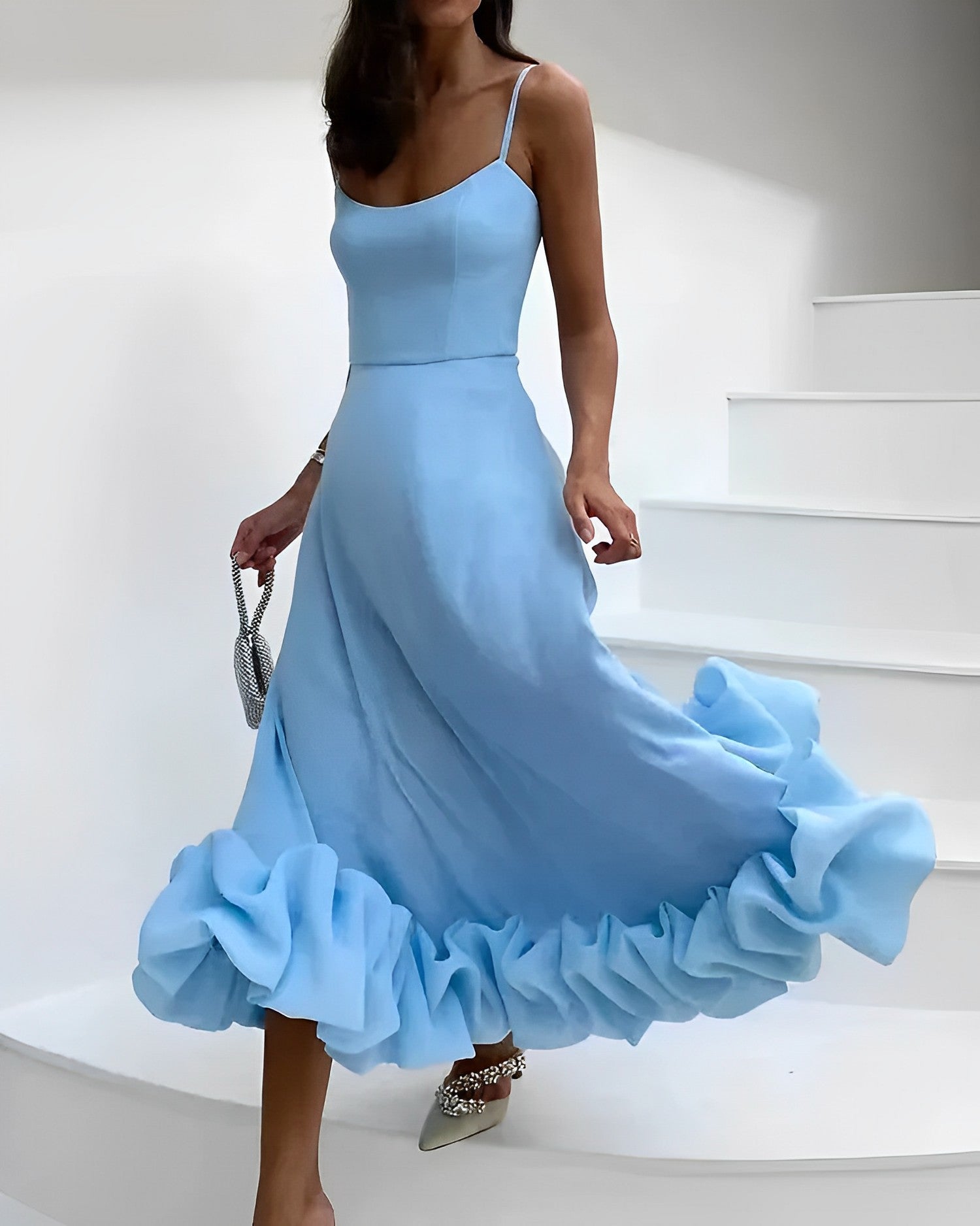 Festive Midi Dress - Sophia-Blue-S-Nora Luxe