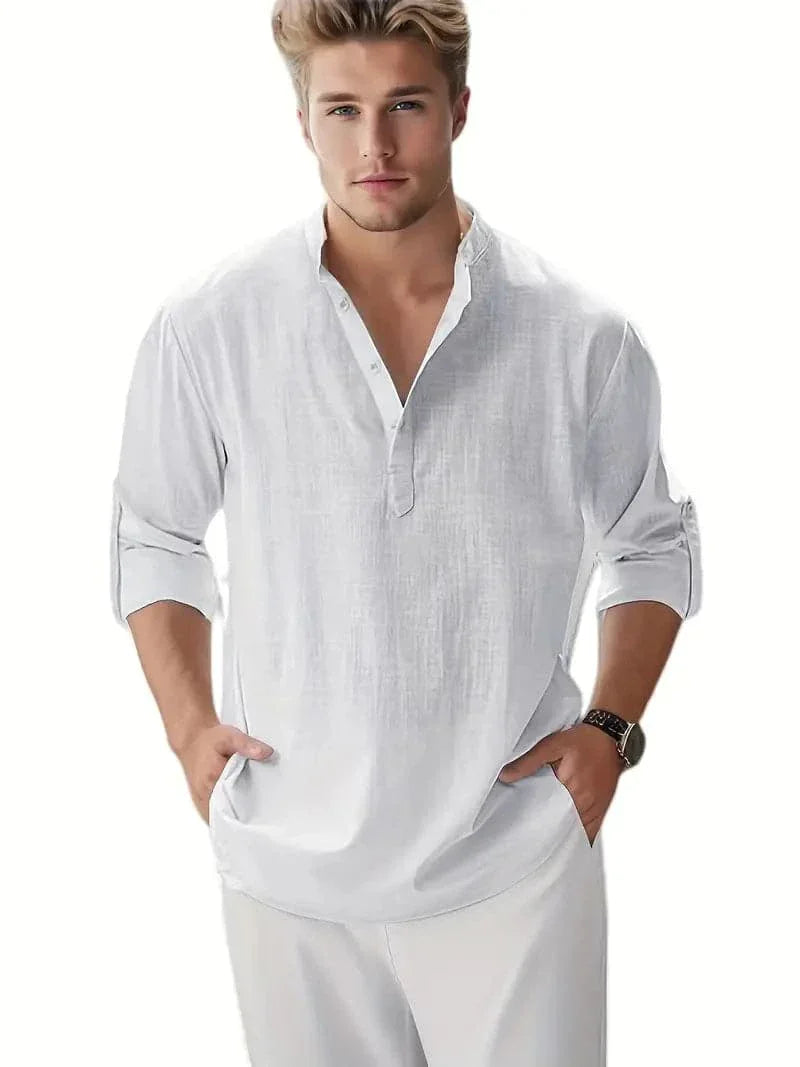 Comfortable Men's Long Sleeve Casual Shirt - Nocini